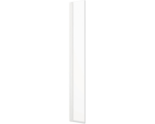 Paroi latérale form&style MODENA 30 x 195 cm couleur du profilé blanc décor de vitre verre transparent avec verre antitache