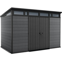 Abri de jardin avec double porte et fenêtres