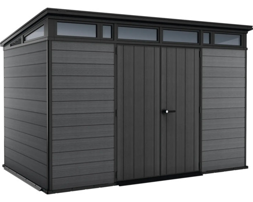 Abri de jardin avec double porte et fenêtres