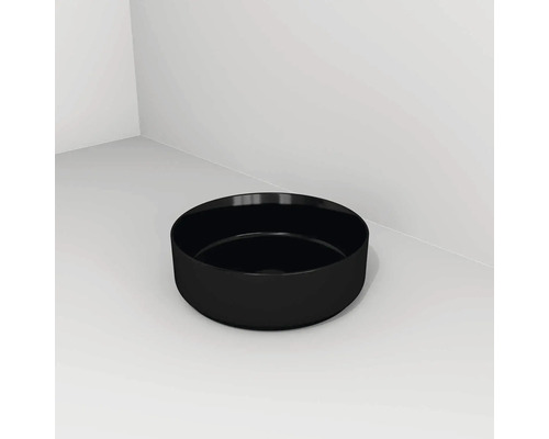 Keramik-Aufsatzwaschbecken Devo Sonus 2.0 BxHxT 36x12x36 cm schwarz