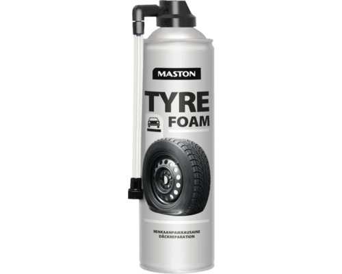 Spray anti-crevaison Maston Tyre Foam 500 ml Mousse pour pneus Mastons pour la réparation des pneus
