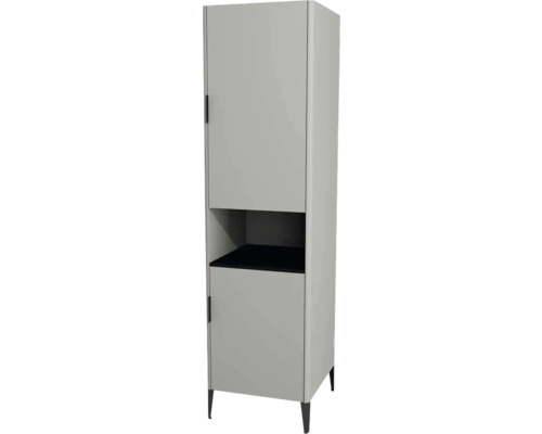 Hochschrank mit 2 Türen Devo Lotos rechts BxHxT 50x190x53 cm perfect touch stahlgrau