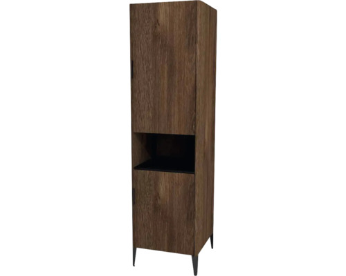 Armoire haute avec 2 portes Devo Lotos droite lxhxp 50x190x53 cm bronze expressive oak