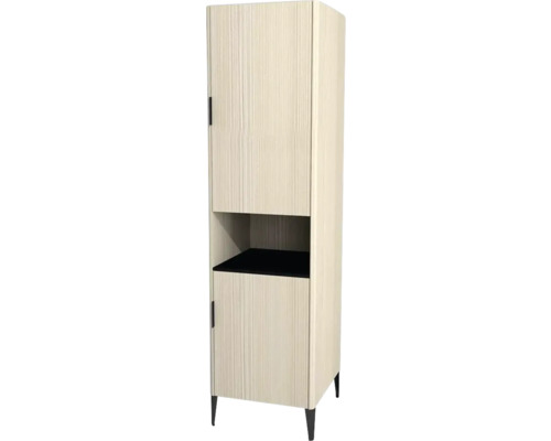 Hochschrank mit 2 Türen Devo Lotos rechts BxHxT 50x190x53 cm structure avola cremeweiss