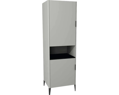 Armoire haute avec 2 portes Devo Lotos gauche lxhxp 60x190x53 cm perfect touch gris acier