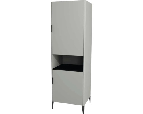 Armoire haute avec 2 portes Devo Lotos droite lxhxp 60x190x53 cm perfect touch gris acier