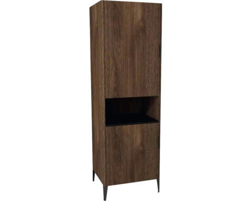 Armoire haute avec 2 portes Devo Lotos gauche lxhxp 60x190x53 cm bronze expressive oak