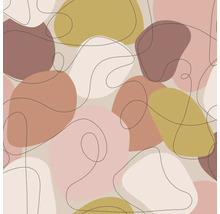 Motif abstrait avec des lignes courbes et des formes organiques