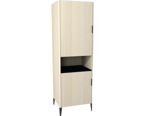 Armoire haute avec 2 portes Devo Lotos gauche lxhxp 60x190x53 cm structure avola blanc crème