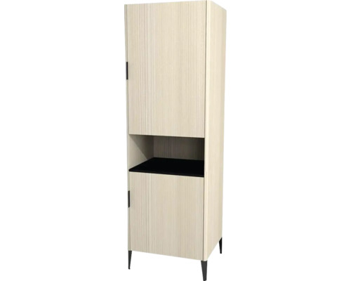 Armoire haute avec 2 portes Devo Lotos droite lxhxp 60x190x53 cm structure avola blanc crème