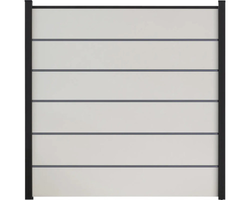 Élément principal GroJa BasicLine clôture enfichée Premium 180 x 180 cm blanc
