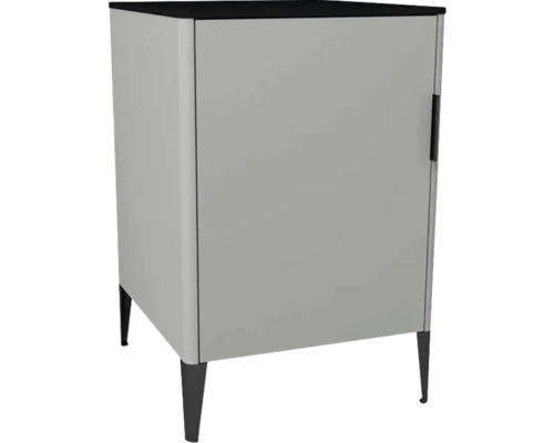 Commode avec 1 porte Devo Lotos gauche lxhxp 50x76x53 cm perfect touch gris acier/soft black