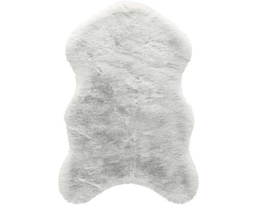 Fausse fourrure Romance Shape gris clair env. 55x80 cm