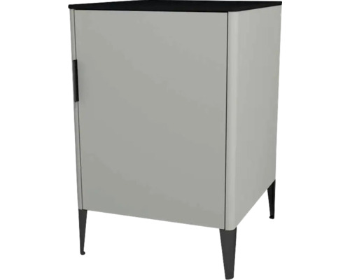 Commode avec 1 porte Devo Lotos droite lxhxp 50x76x53 cm perfect touch gris acier/soft black