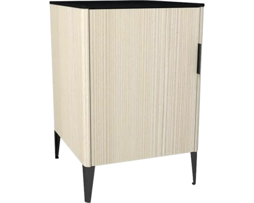 Commode avec 1 porte Devo Lotos gauche lxhxp 50x76x53 cm structure avola blanc crème/soft black