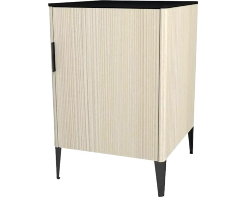 Commode avec 1 porte Devo Lotos droite lxhxp 50x76x53 cm structure avola blanc crème/soft black