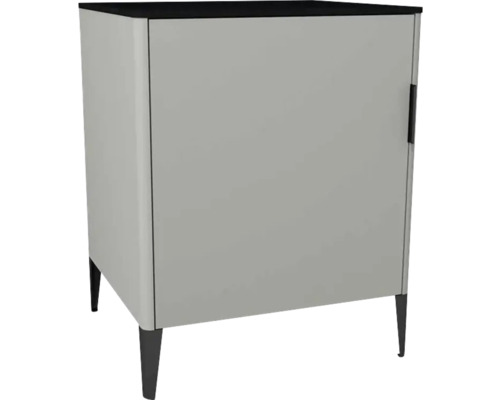 Commode avec 1 porte Devo Lotos gauche lxhxp 60x76x53 cm perfect touch gris acier/soft black