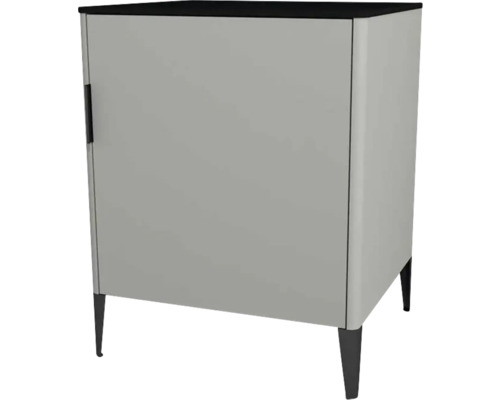 Commode avec 1 porte Devo Lotos droite lxhxp 60x76x53 cm perfect touch gris acier/soft black