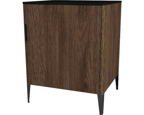 Commode avec 1 porte Devo Lotos droite lxhxp 60x76x53 cm bronze expressive oak/soft black