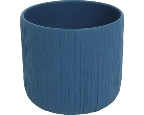Pot de fleurs Alma Ø 20,5 cm h 20 cm céramique bleu