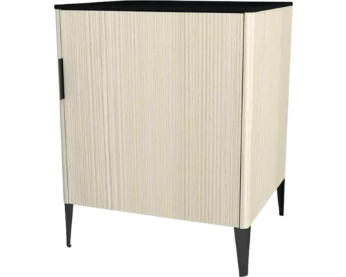 Commode avec 1 porte Devo Lotos droite lxhxp 60x76x53 cm structure avola blanc crème/soft black