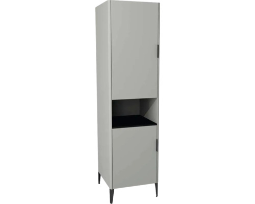 Armoire haute avec 2 portes Devo Lotos gauche lxhxp 50x190x53 cm perfect touch gris acier