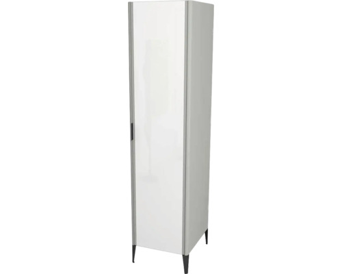 Armoire haute avec miroir Devo Lotos droite lxhxp 45x190x53 cm perfect touch gris acier