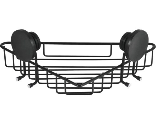 Eckregal aus Metall mit Saugnäpfen