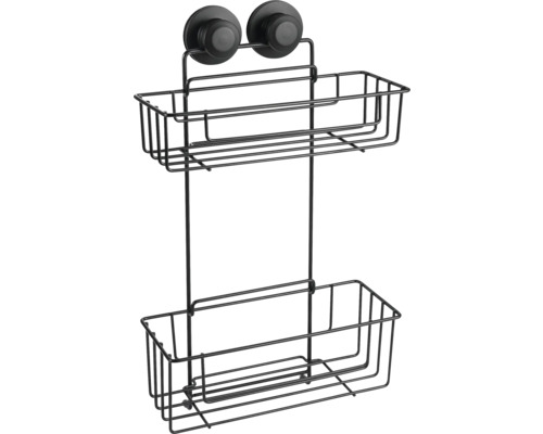Étagère de douche avec deux surfaces de rangement et ventouses
