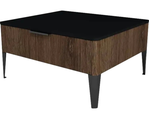 Meuble bas avec 1 tiroir Devo Lotos lxhxp 60x31x53 cm bronze expressive oak/soft black