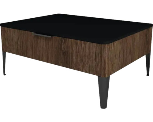 Meuble bas avec 1 tiroir Devo Lotos lxhxp 70x31x53 cm bronze expressive oak/soft black