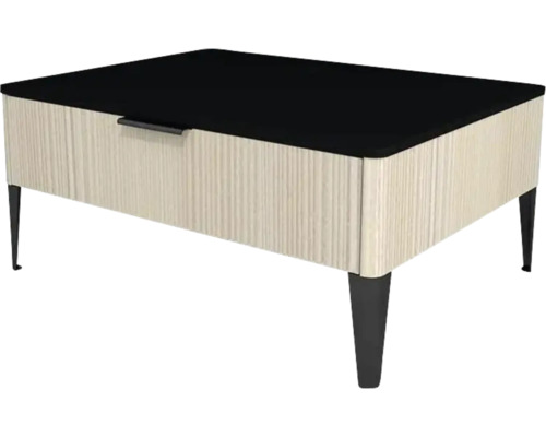 Meuble bas avec 1 tiroir Devo Lotos lxhxp 70x31x53 cm structure avola blanc crème/soft black