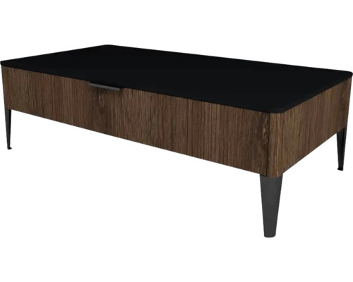 Meuble bas avec 1 tiroir Devo Lotos lxhxp 100x31x53 cm bronze expressive oak/soft black