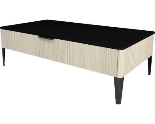 Meuble bas avec 1 tiroir Devo Lotos lxhxp 100x31x53 cm structure avola blanc crème/soft black