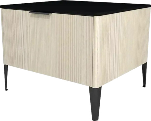 Meuble bas avec 1 tiroir Devo Lotos lxhxp 60x46x53 cm structure avola blanc crème/soft black