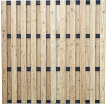 Clôture en bois avec traverses