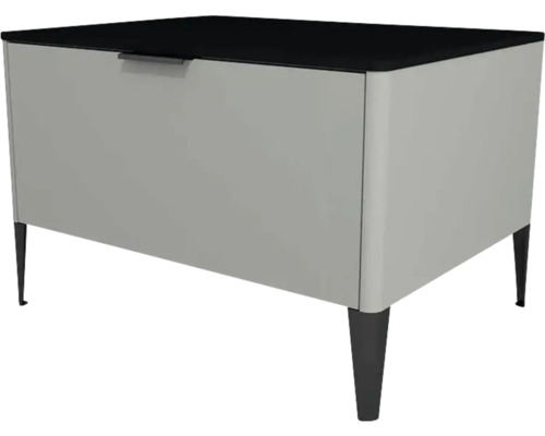 Meuble bas avec 1 tiroir Devo Lotos lxhxp 70x46x53 cm perfect touch gris acier/soft black