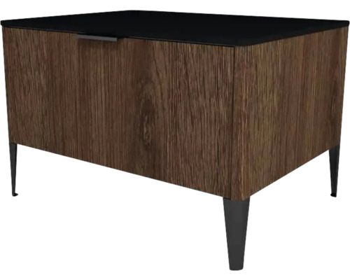 Meuble bas avec 1 tiroir Devo Lotos lxhxp 70x46x53 cm bronze expressive oak/soft black