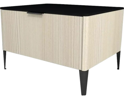 Meuble bas avec 1 tiroir Devo Lotos lxhxp 70x46x53 cm structure avola blanc crème/soft black