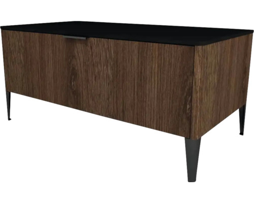 Meuble bas avec 1 tiroir Devo Lotos lxhxp 100x46x53 cm bronze expressive oak/soft black