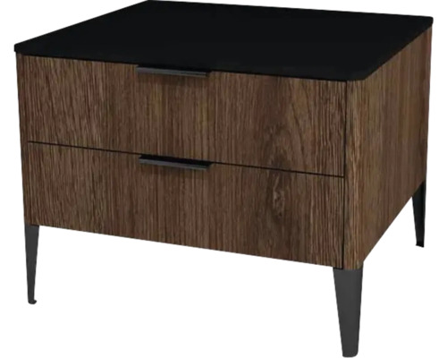 Unterschrank mit 2 Schubladen Devo Lotos BxHxT 60x46x53 cm bronze expressive oak/soft black