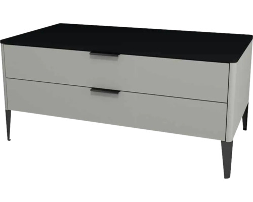 Unterschrank mit 2 Schubladen Devo Lotos BxHxT 100x46x53 cm perfect touch stahlgrau/soft black