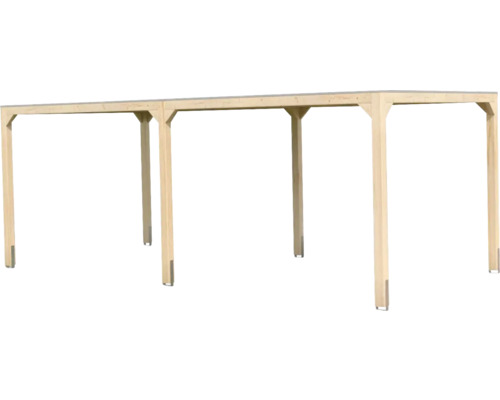 Abri de voiture en bois sans toit pour l''extérieur