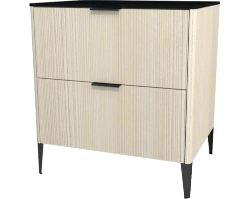 Commode avec 2 tiroirs Devo Lotos lxhxp 70x76x53 cm structure avola blanc crème/soft black