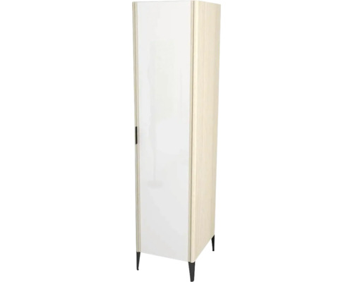 Armoire haute avec miroir Devo Lotos droite lxhxp 45x190x53 cm structure avola blanc crème