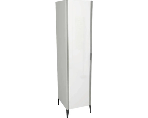 Armoire haute avec miroir Devo Lotos gauche lxhxp 45x190x53 cm perfect touch gris acier