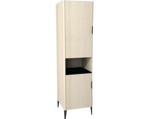 Hochschrank mit 2 Türen Devo Lotos links BxHxT 50x190x53 cm structure avola cremeweiss