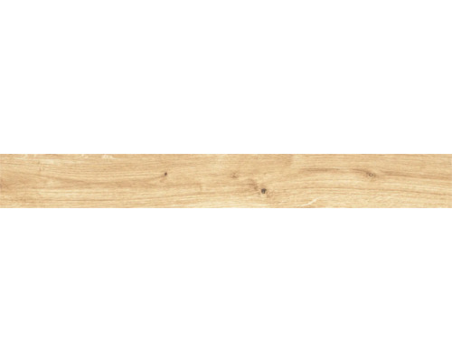 Plinthe de carrelage Fiumicino beige 7.5x62 cm Carreau en bois avec grain de bois