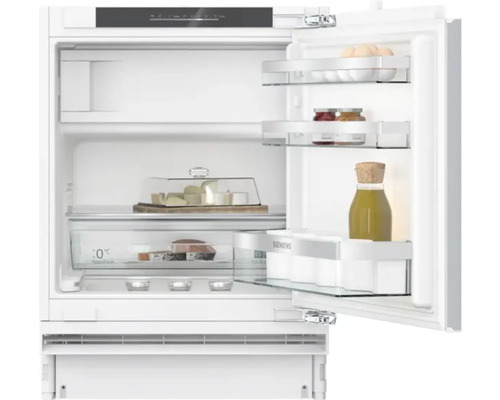 Réfrigérateur sous plan avec compartiment de congélation Siemens KU22LADD0H Réfrigérateur Siemens ouvert avec des aliments