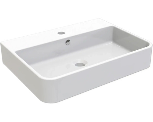 Lavabo standard Lavabo à poser form&style SAVAII 55,5 x 40 cm blanc brillant Vasque en céramique de forme rectangulaire